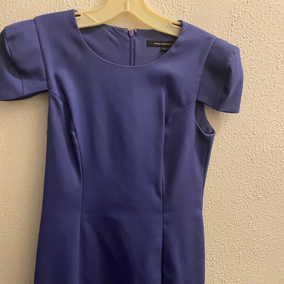French Connection Sasha Power Shoulder Dress Sz 8 - Picture 2 of 7